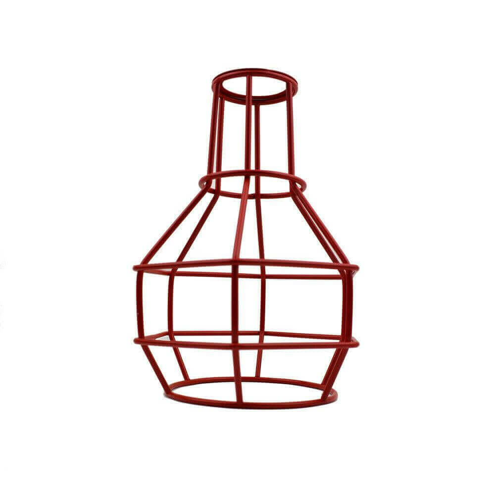 Bird Nest Chandelier Red Wire cage~2843.