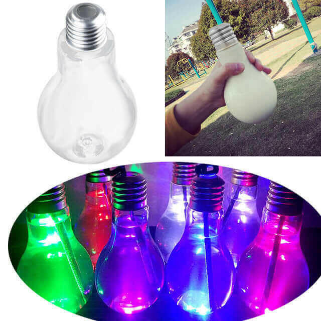 New Fashion Glowing Bulb Water Bottle Cute Brief