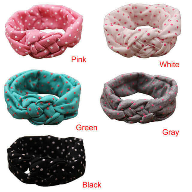 New Fashion baby girl headband Dot Cross Children.