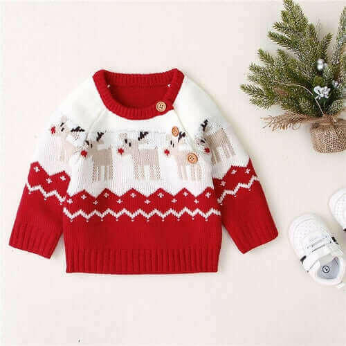 Christmas Deer Knitted Sweater | Children's Sweater.