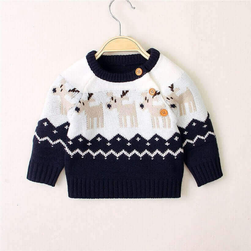 Christmas Deer Knitted Sweater | Children's Sweater.