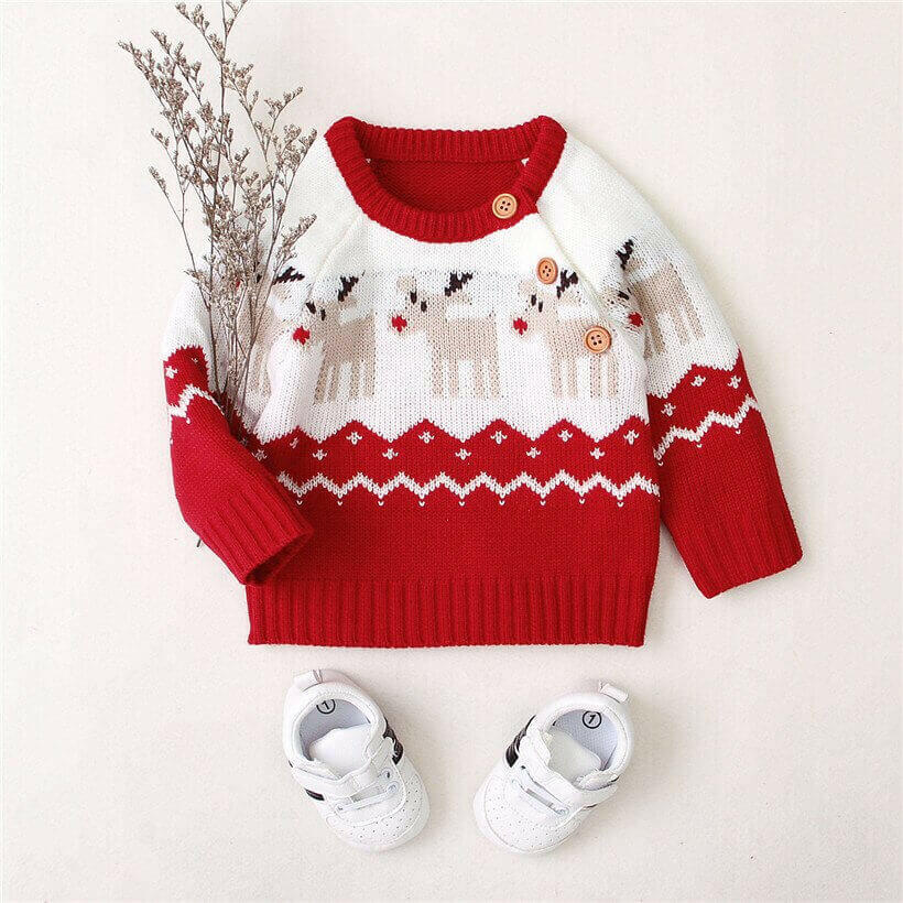 Christmas Deer Knitted Sweater | Children's Sweater.