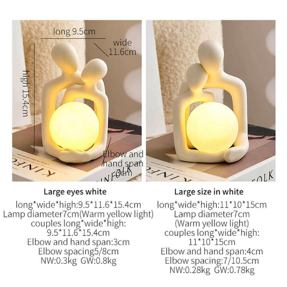 Nordic Style Creative Couple Table Lamp Bedroom Decoration Accessories