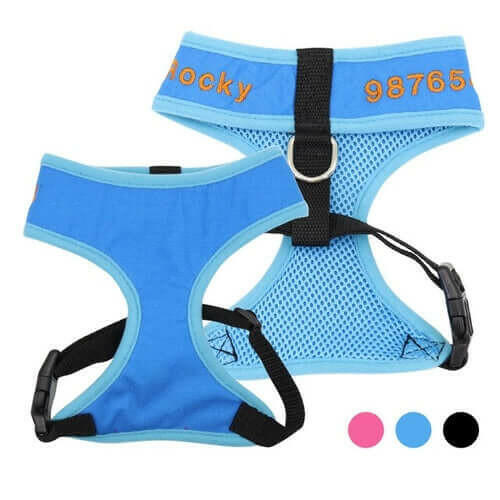 Nylon Personalized Dog Harness Custom Mesh Dogs.