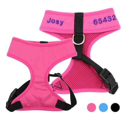 Nylon Personalized Dog Harness Custom Mesh Dogs.