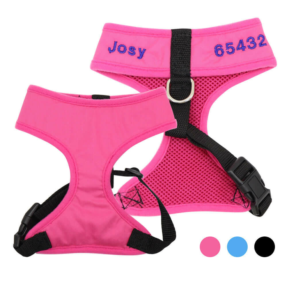 Nylon Personalized Dog Harness Custom Mesh Dogs