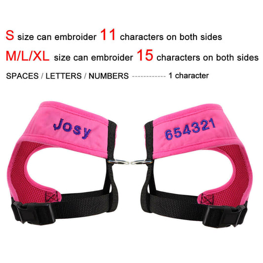 Nylon Personalized Dog Harness Custom Mesh Dogs.