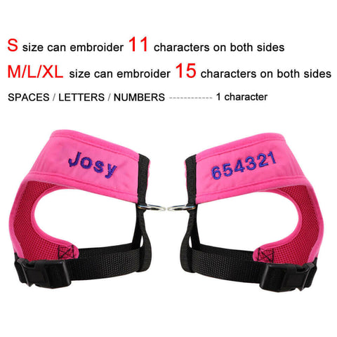 Nylon Personalized Dog Harness Custom Mesh Dogs.