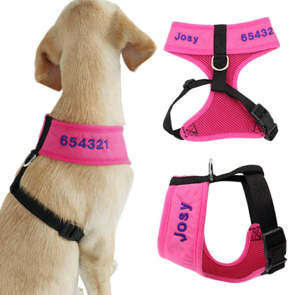 Nylon Personalized Dog Harness Custom Mesh Dogs.