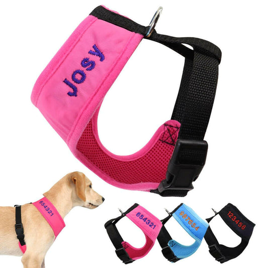 Nylon Personalized Dog Harness Custom Mesh Dogs.