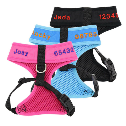 Nylon Personalized Dog Harness Custom Mesh Dogs.