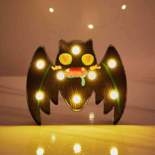 Halloween Decoration Pumpkin Spider Bat Witch Ghost Skull Led Light