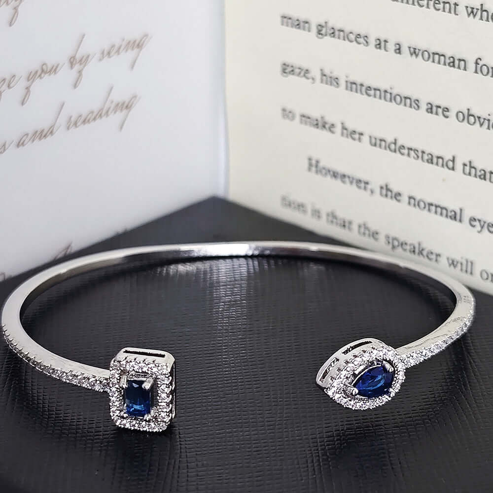 Brass Zirconia Open Bracelet