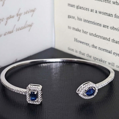 Brass Zirconia Open Bracelet