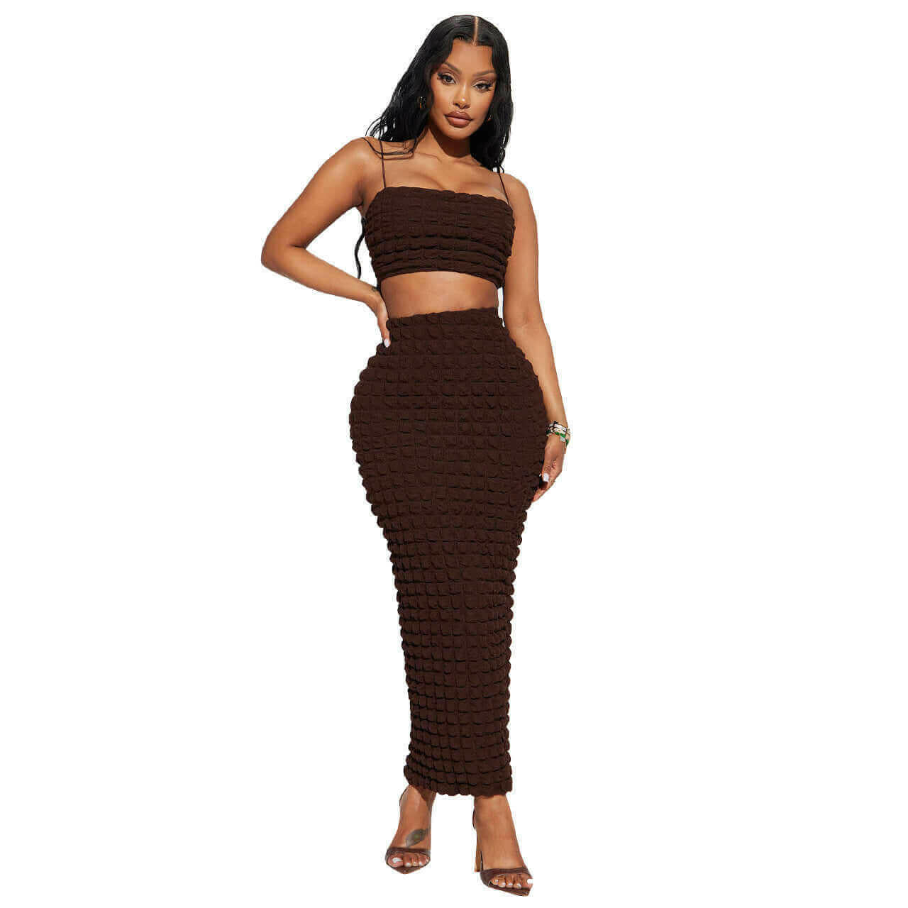 Two-piece Set with Bandeau and Long Skirt