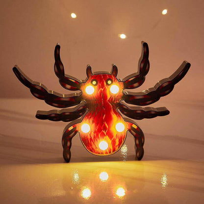 Halloween Decoration Pumpkin Spider Bat Witch Ghost Skull Led Light.