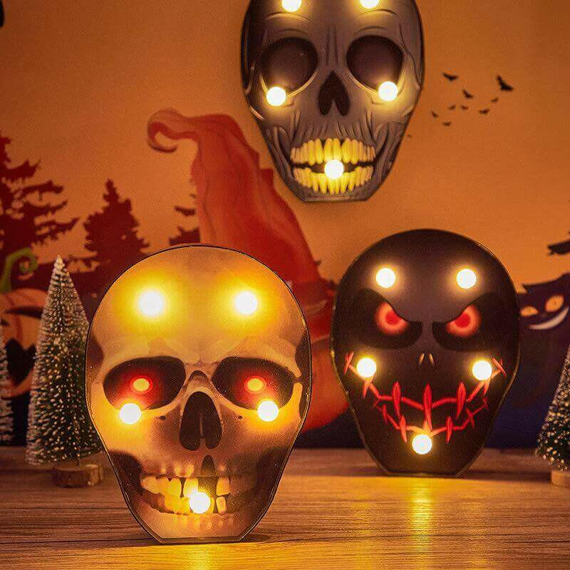 Halloween Decoration Pumpkin Spider Bat Witch Ghost Skull Led Light