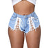 Women Clothing Lace-up Micro Tassel Denim Hot Pants Summer Women