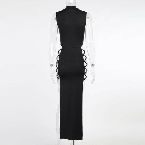 Black Sleeveless Bandage Sexy Dress for Women