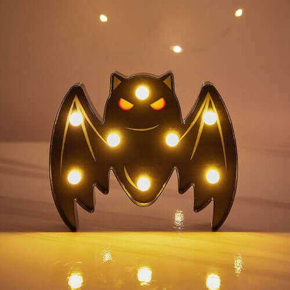 Halloween Decoration Pumpkin Spider Bat Witch Ghost Skull Led Light.