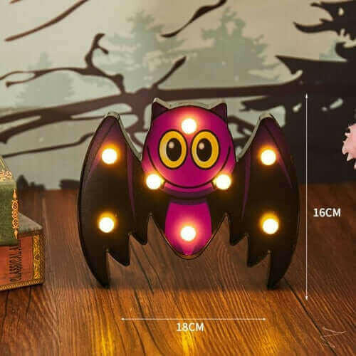 Halloween Decoration Pumpkin Spider Bat Witch Ghost Skull Led Light.