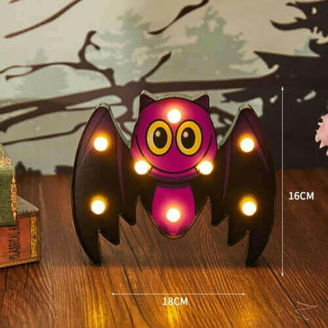 Halloween Decoration Pumpkin Spider Bat Witch Ghost Skull Led Light