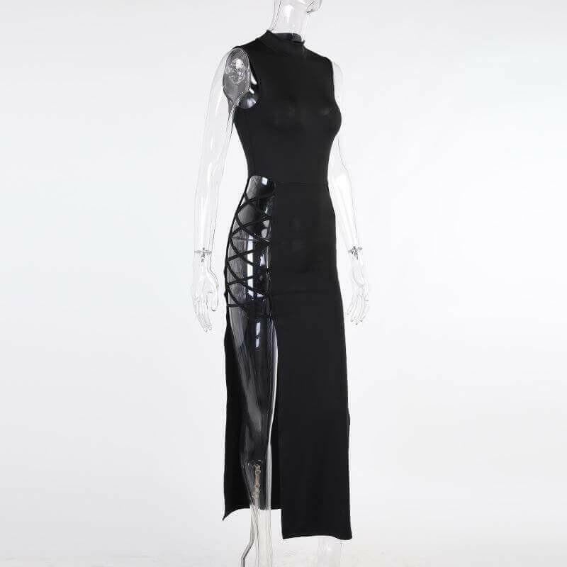 Black Sleeveless Bandage Sexy Dress for Women