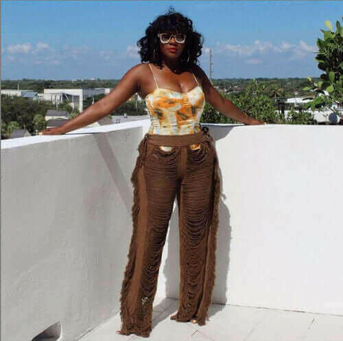 Fringe Frayed Women Tassel Pants