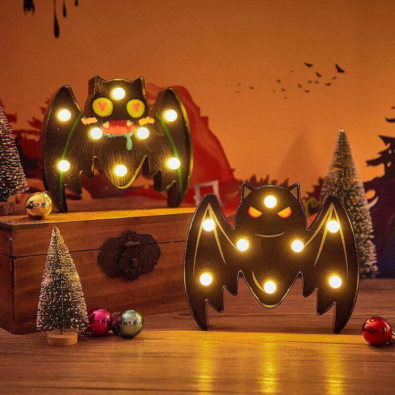 Halloween Decoration Pumpkin Spider Bat Witch Ghost Skull Led Light