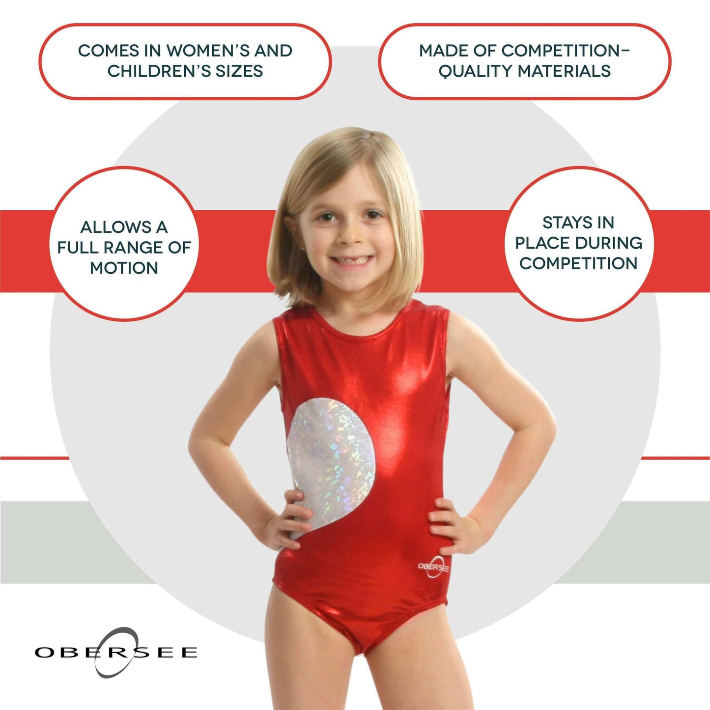 O3GL011 - Obersee Gymnastics Leotard -  | Gymnastics Apparel | Girls'.