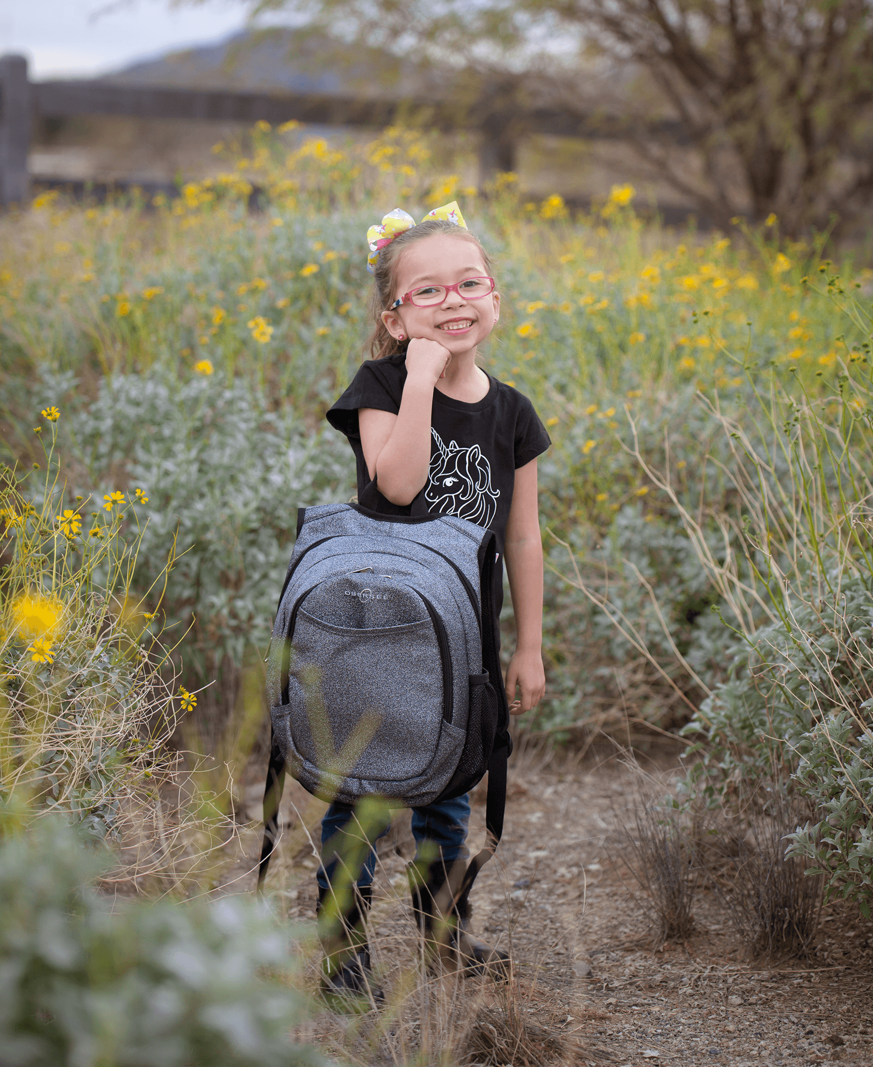O3KCBP025 Obersee Mini Preschool Backpack for Girls with integrated