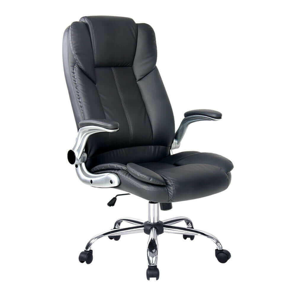 PU Leather Executive Office Desk Chair - Black.