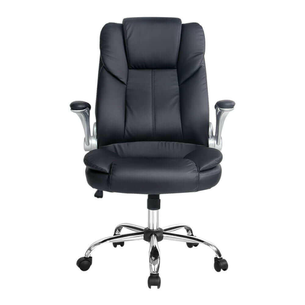 PU Leather Executive Office Desk Chair - Black.