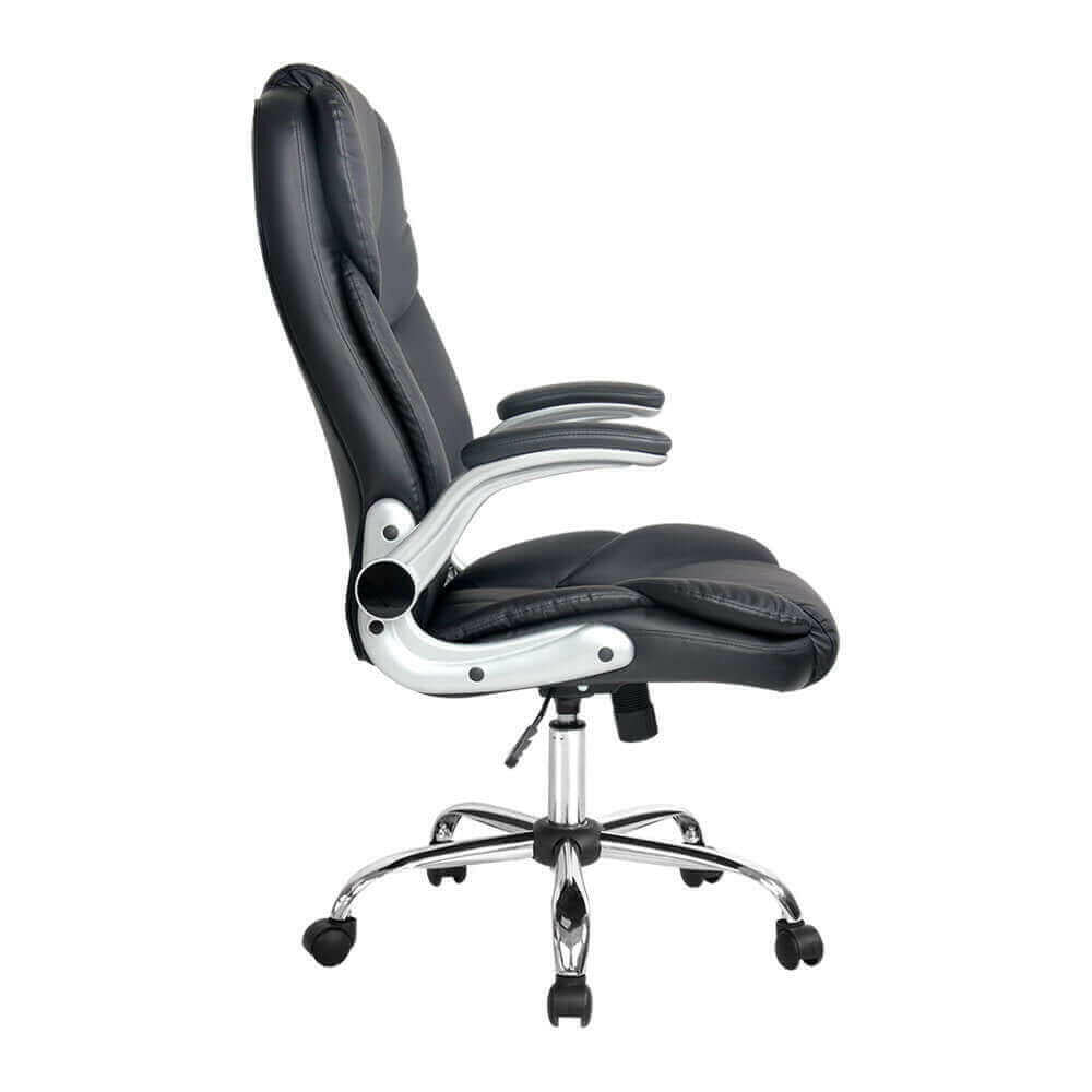 PU Leather Executive Office Desk Chair - Black.