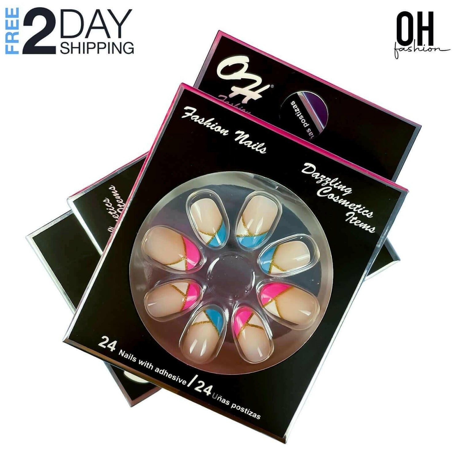 Glue on Nails Daily Chic, 24 PCs