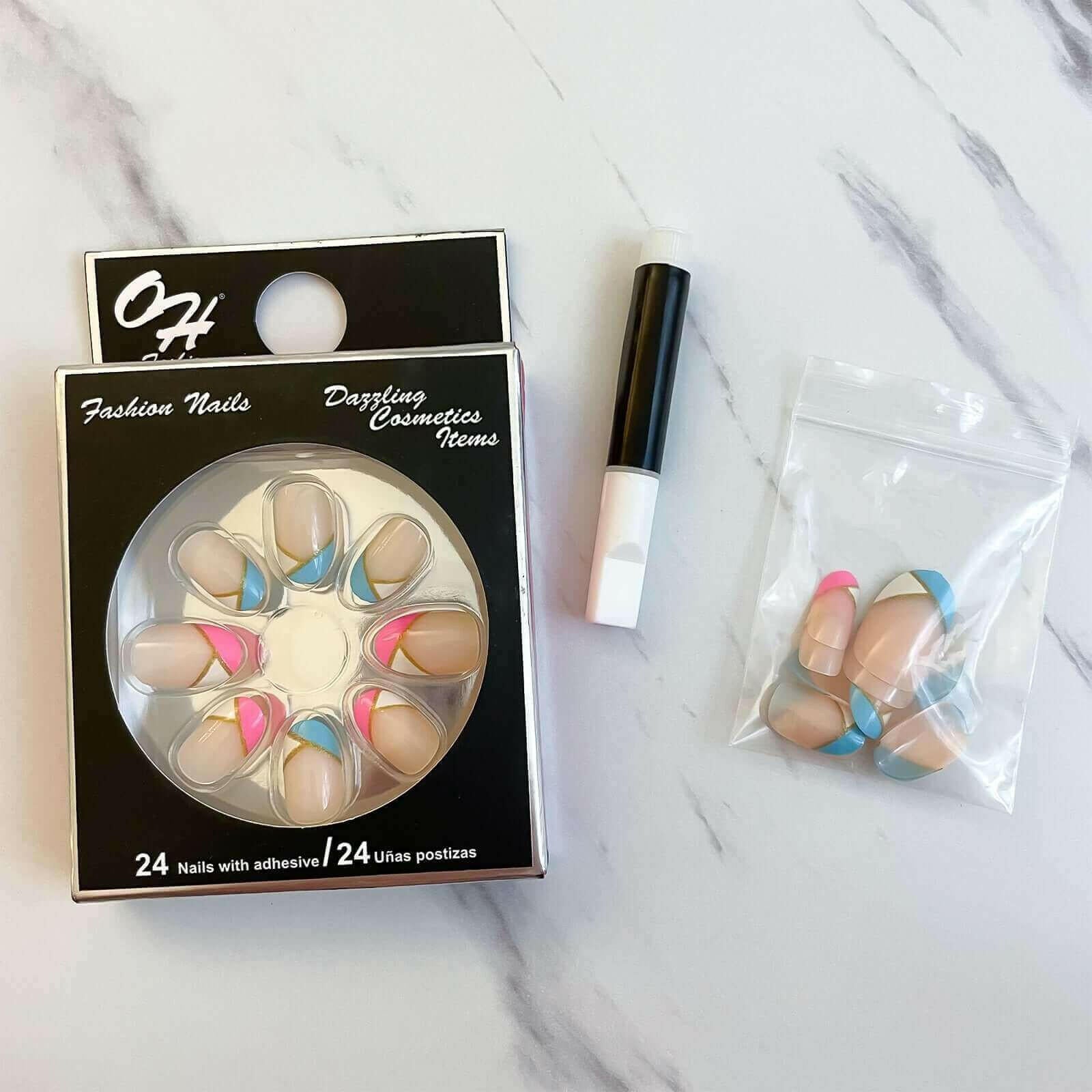 Glue on Nails Daily Chic, 24 PCs