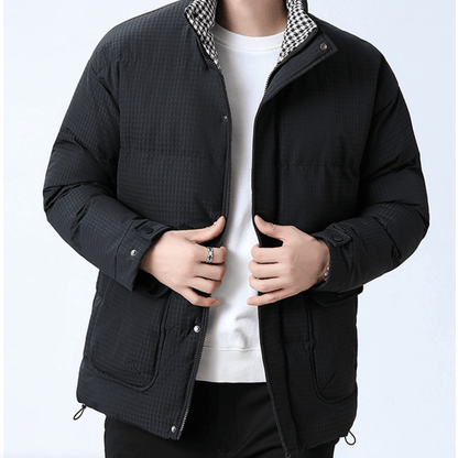 Mens Houndstooth Puffer Jacket