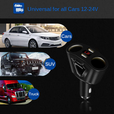 3.1A Dual USB Car Charger  Cigarette Lighter