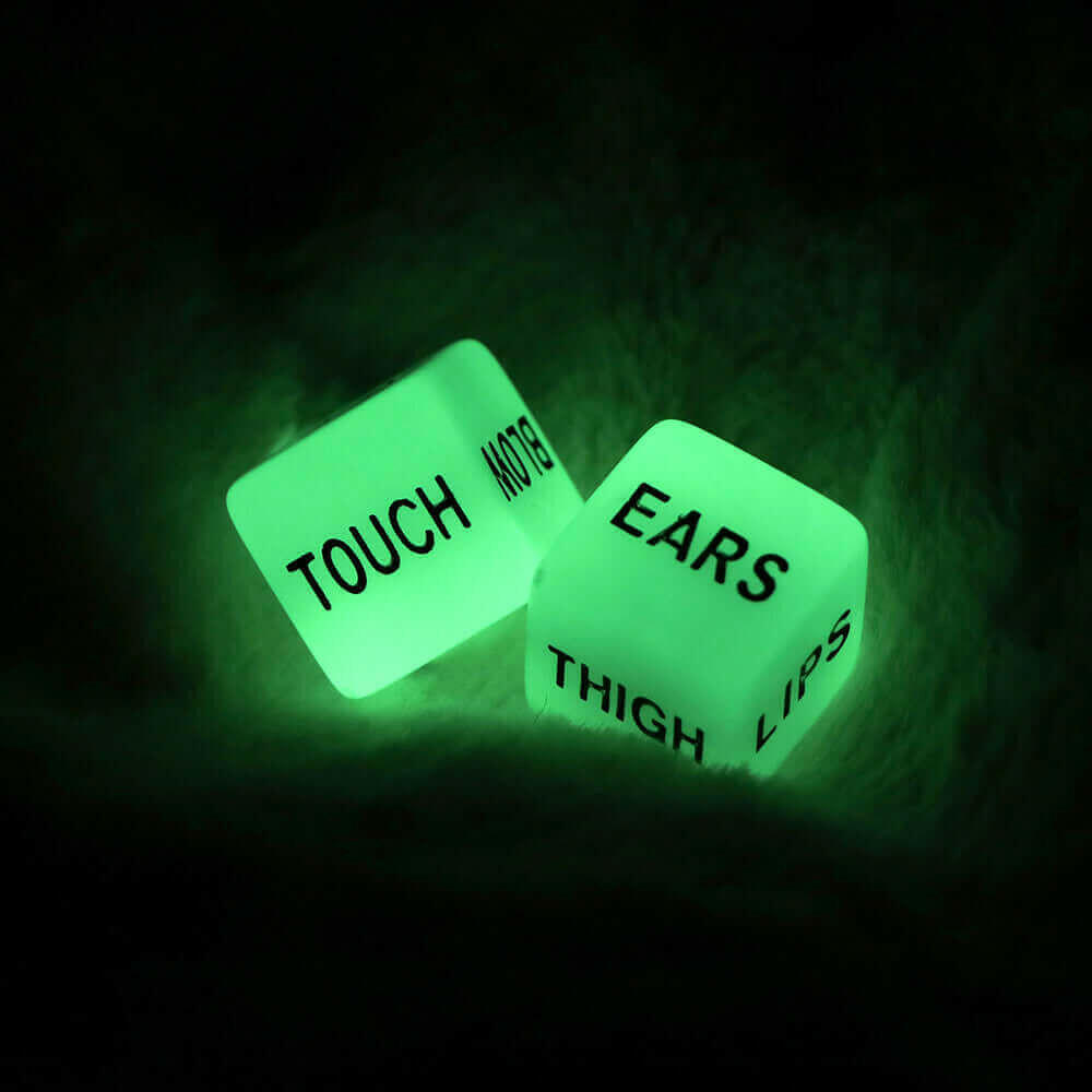 1 Pair Love Dice Glow in Dark Funny Sex Dice Toy.