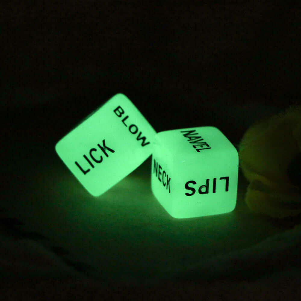 1 Pair Love Dice Glow in Dark Funny Sex Dice Toy.