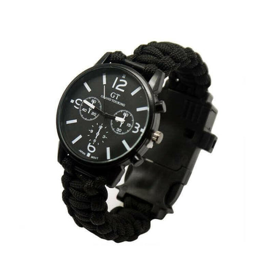 Outdoor Multi function Camping Survival Watch Bracelet Tools With LED