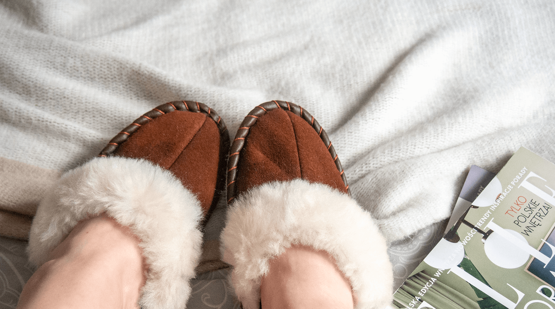 Brown Shearling Sheepskin Mules