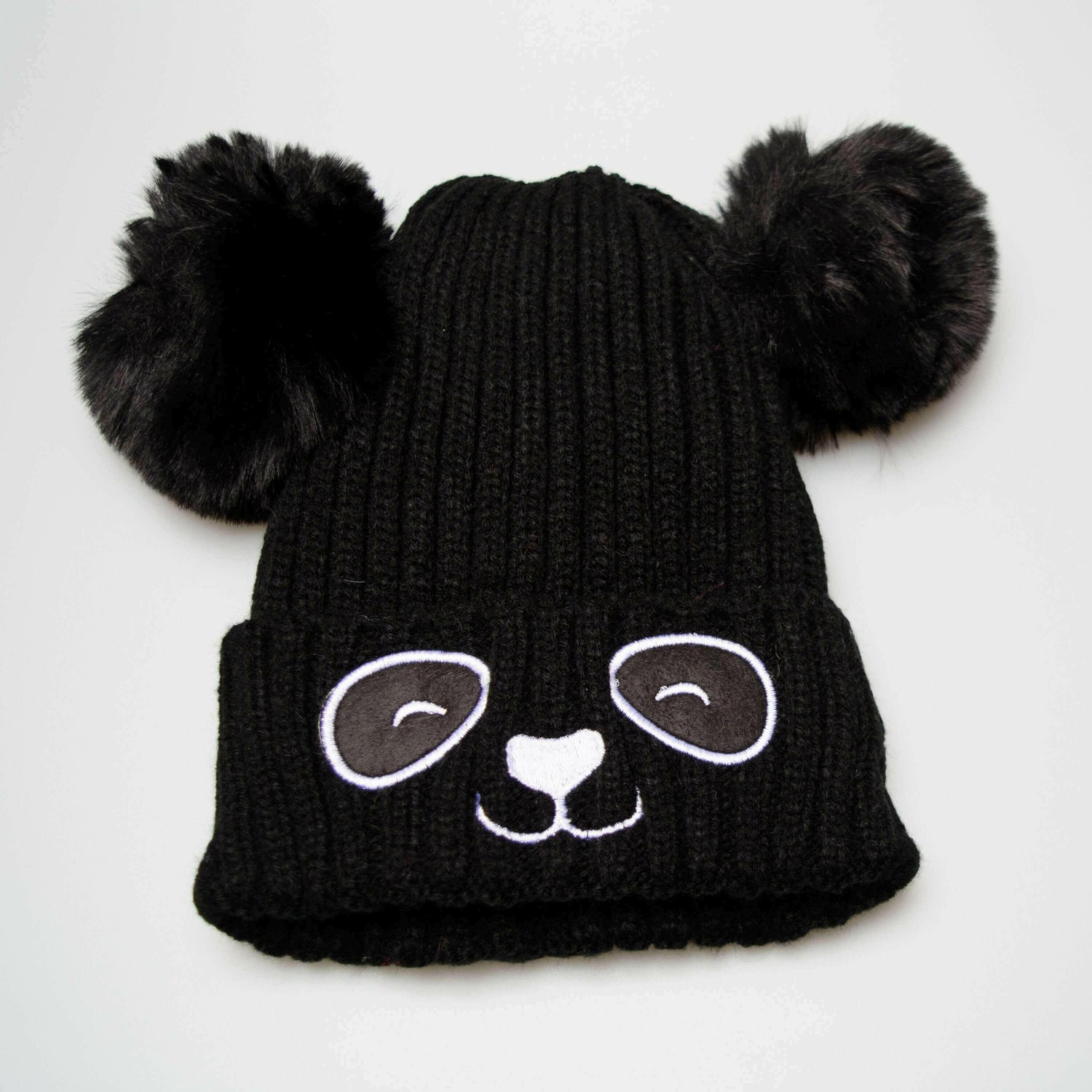 Unisex Cute Panda Cartoon Pattern Knit Winter Beanie For Kids (3-10