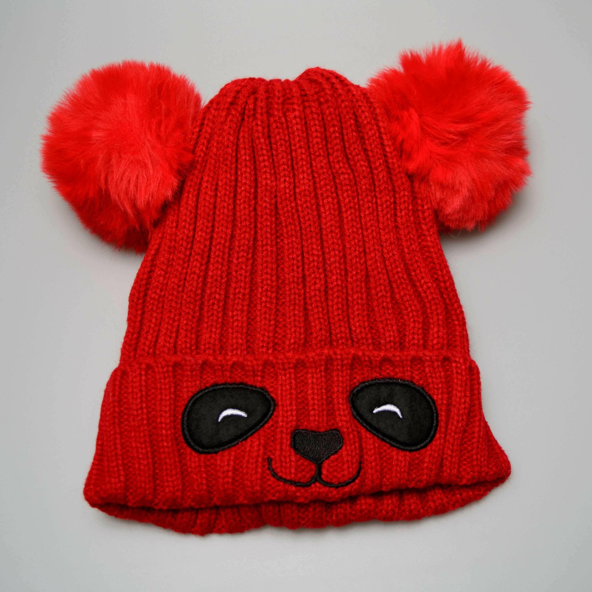 Unisex Cute Panda Cartoon Pattern Knit Winter Beanie For Kids (3-10.