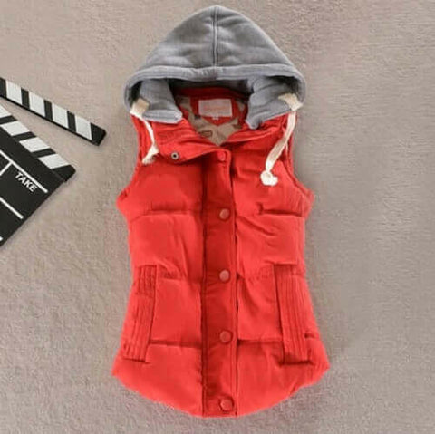 Plus Size 6XL Women Vest Winter Coat  Ladies Gilet Colete Feminino.