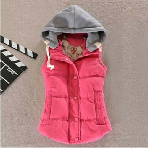 Plus Size 6XL Women Vest Winter Coat  Ladies Gilet Colete Feminino.