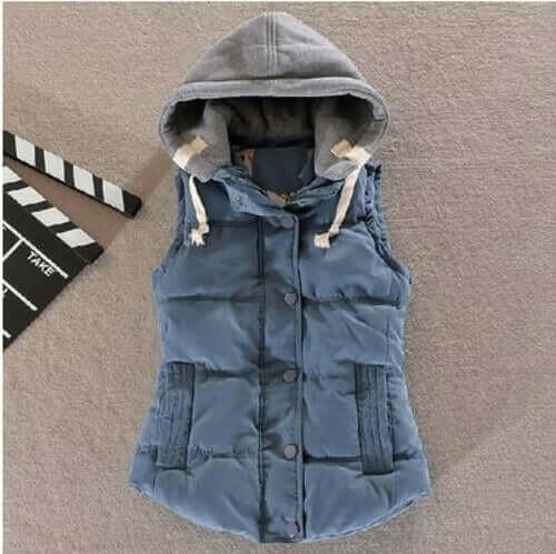 Plus Size 6XL Women Vest Winter Coat  Ladies Gilet Colete Feminino.