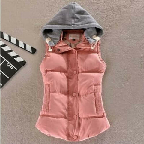 Plus Size 6XL Women Vest Winter Coat  Ladies Gilet Colete Feminino.