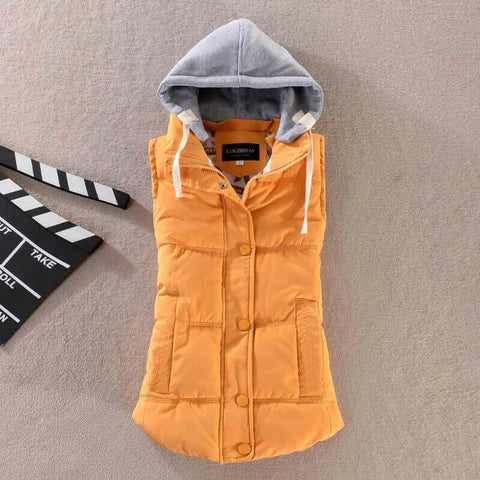 Plus Size 6XL Women Vest Winter Coat  Ladies Gilet Colete Feminino.