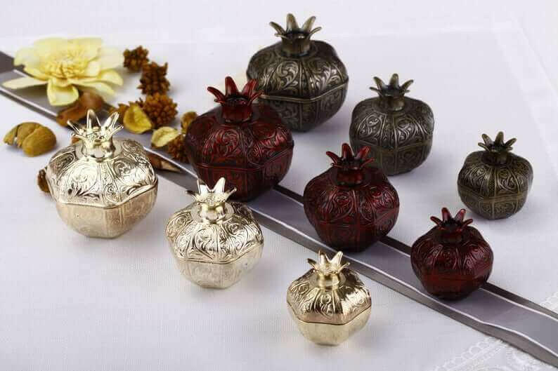 Pomegranate wedding favors, 50PCS.